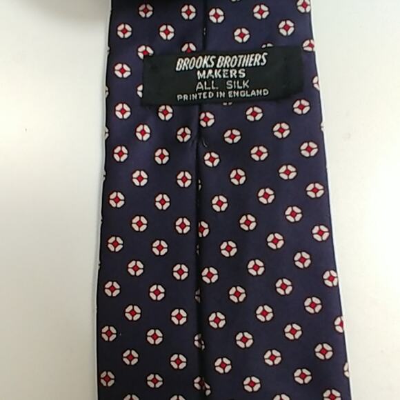 Mens Necktie Brooks Brothers Silk Red/White/Blue - Picture 2 of 3